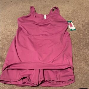 Elle Sport Pink Tank Top and Shorts Set